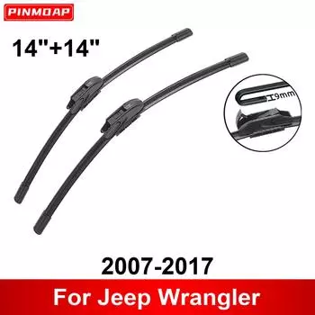 Автомобильный стеклоочиститель для Jeep Wrangler 2007-2017 14 + 14 Передние задние щетки стеклоочистителя щетки режущие аксессуары чёрный