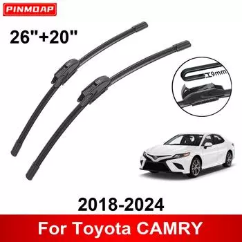 Автомобильный стеклоочиститель для Toyota CAMRY 2018-2024 26 + 20 Передние задние щетки стеклоочистителя щетки режущие аксессуары чёрный