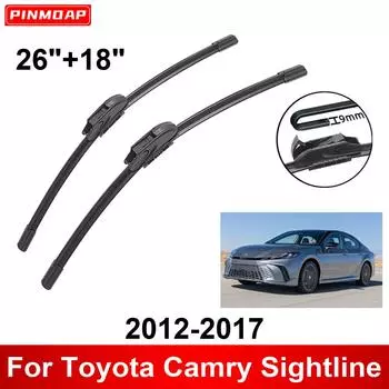 Автомобильный стеклоочиститель для Toyota Camry Sightline 2012-2017 26 + 18 Передние и задние щетки стеклоочистителя щетки резаки аксессуары 2012 2013 2014 2015 2016 2017 чёрный