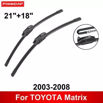 Автомобильный стеклоочиститель для TOYOTA Matrix 2003-2008 21 + 18 Передние задние щетки стеклоочистителя щетки резаки аксессуары 2003 2004 2005 2006 2007 2008 чёрный