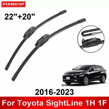 Автомобильный стеклоочиститель для Toyota SightLine 1H 1F 2016-2023 22 + 20 Передние задние щетки стеклоочистителя щетки резаки аксессуары 2016 2017 2018 2019 2020 2021 2022 2023 чёрный