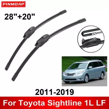Автомобильный стеклоочиститель для Toyota Sightline 1L LF 2011-2019 28 + 20 Передние задние щетки стеклоочистителя щетки резаки аксессуары 2011 2012 2013 2014 чёрный