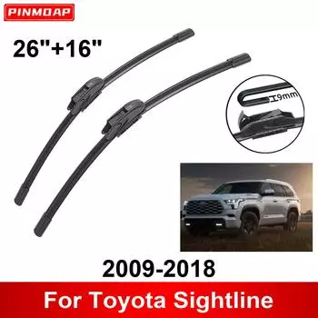 Автомобильный стеклоочиститель для Toyota Sightline 2009-2018 26 + 16 Передние задние щетки стеклоочистителя щетки резаки аксессуары 2009 2010 чёрный