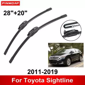 Автомобильный стеклоочиститель для Toyota Sightline 2011-2019 28 + 20 Передние задние щетки стеклоочистителя щетки резаки аксессуары 2011 2012 2013 2014 2015 2016 2017 2018 2019 чёрный