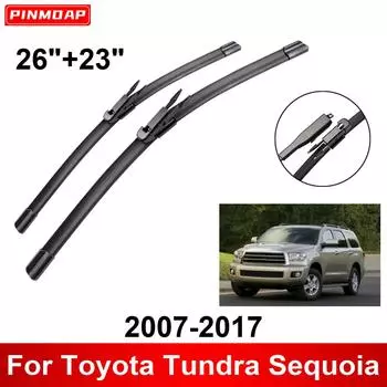 Автомобильный стеклоочиститель для Toyota Tundra Sequoia 2007-2017 26 + 23 Передние щетки стеклоочистителя Щетки Резак Аксессуары чёрный