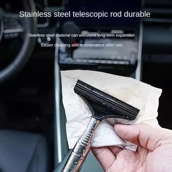 Автомобильный стеклоочиститель для зеркала автомобиля, выдвижная щетка для мытья окон автомобиля, для удаления грязи и воды, щетка для чистки стекла чёрный