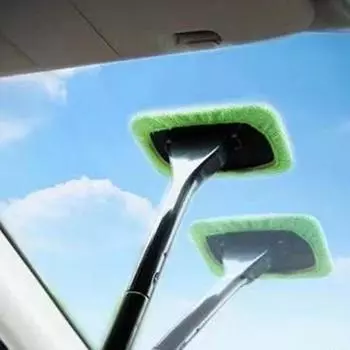 Автомобильный стеклоочиститель зеркала заднего вида, выдвижной автомобильный стеклоочиститель, выдвижной длинный стержень, очиститель воды, портативный инструмент для очистки всего автомобиля One Size зелёный