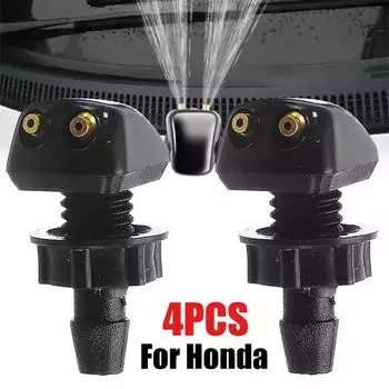 Автомобильный стеклоомыватель с двумя отверстиями, автомобильный стеклоочиститель, распылительная насадка для стеклоочистителя, подходит для большинства моделей автомобилей, распылительная струя для стеклоочистителя 1PC