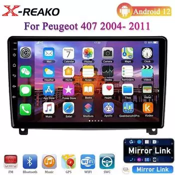 Автомобильный стерео радио видео мультимедийный плеер монитор для Peugeot 407 1 2004 - 2011 Carplay навигация GPS автомагнитола головное устройство BT DSP 1GB+32GB carplay