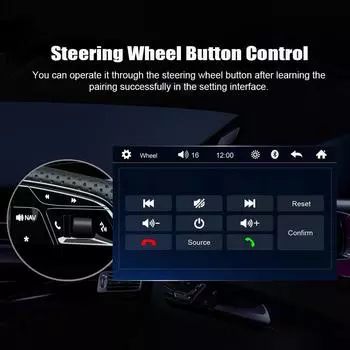 Автомобильный стереоресивер 4*60 Вт, одиночный Din, MP5-плеер с разноцветной подсветкой и сенсорным экраном 4,1 дюйма, BT 5,0 FM чёрный