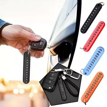 Автомобильный стиль автомобильный ключ анти-потеря номерной знак подвеска карта унисекс брелок телефон автомобильный брелок номер W1R5 Red-one-size