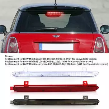 Автомобильный стоп-сигнал, задний третий стоп-сигнал, замена стоп-сигнала с высоким креплением для BMW R56 чёрный