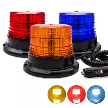 Автомобильный стробоскоп Аварийный автомобильный вращающийся индикатор дорожного движения Автомобильный проблесковый маячок Светодиодный оранжевый синий красный мигающий автомобильный предупредительный световой сигнал синий