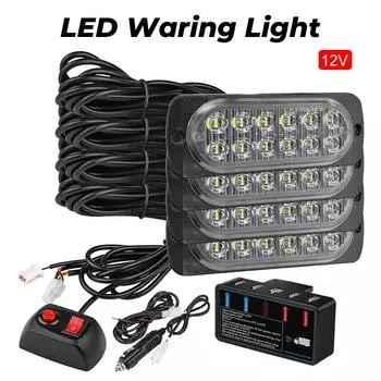 Автомобильный стробоскоп мигающий фонарь автомобильный свет стробоскоп решетка огни аварийная сигнализация для автомобиля грузовик мотоцикл универсальный белый