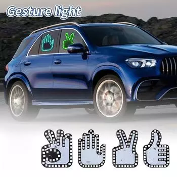 Автомобильный светильник для пальцев, светильник для жестов, автомобильный многофункциональный фонарь, противоударный фонарь, интерактивный фонарь One Size