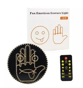 Автомобильный светильник для выражения пальцев с дистанционным управлением, светодиодный светильник для жестов, Road Rage, жест среднего пальца, аксессуары для пальмового света 1