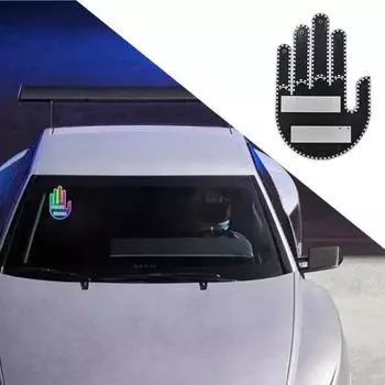 Автомобильный светильник с жестом руки, красочный свет, светодиодный знак на заднем стекле с дистанционным управлением, светильник с пальцем на палец, автомобильные аксессуары