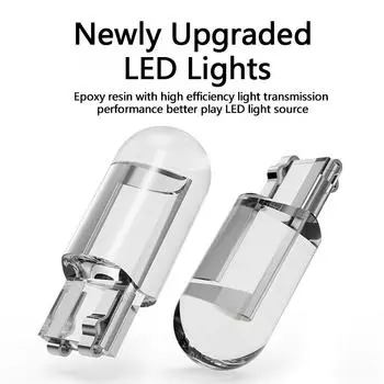 Автомобильный светодиод T10 W5W Canbus Glass 6000K Белый 12V Автомобильный номерной знак Лампа для чтения Лампы DRL Аксессуары 10 Pcs синий