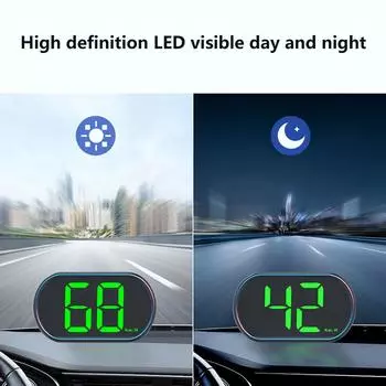 Автомобильный светодиодный цифровой спидометр Head-Up Display Универсальные приборы для измерения скорости автомобиля Спидометр HUD Помощник для безопасного вождения грузовика белый