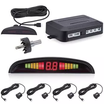 Автомобильный светодиодный датчик парковки Автомобильный автомобильный парктроник Дисплей обратная резервная система контроля датчика