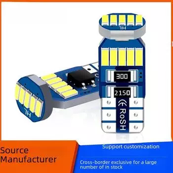 Автомобильный светодиодный декодирующий свет: T10 4014 15SMD Canbus W5W Номерной знак и окружающее освещение белый
