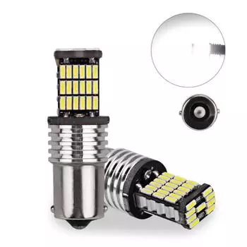 Автомобильный светодиодный фонарь заднего хода T15 4014 45SMD: Яркий указатель поворота и индикатор мотоцикла t15 белый