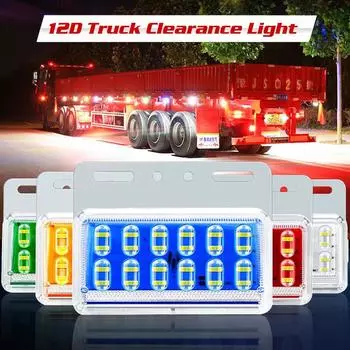 Автомобильный светодиодный габаритный фонарь Задний фонарь для грузовика Боковой габаритный фонарь 24 В Сигнальный фонарь для прицепа, тягача, грузовика Предупреждающий стояночный фонарь белый