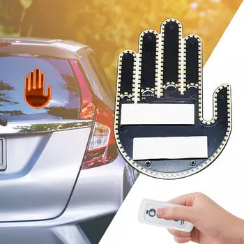 Автомобильный светодиодный индикатор жестов пальцем, забавный знак на заднее окно, простая установка, крутые аксессуары для грузовиков Male