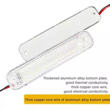 Автомобильный светодиодный купольный светильник 36Led 12V-85V, внутреннее освещение для грузовика с выключателем, ночное потолочное освещение для автодомов, автодомов, морских судов