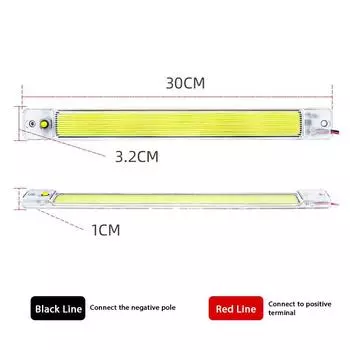 Автомобильный светодиодный светильник, белая световая трубка с переключателем, потолочный светильник для грузовика и кемпера