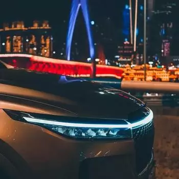 Автомобильный светодиодный светильник на капоте, водонепроницаемая светодиодная лента для наружного оформления автомобиля, декоративные фары, универсальная лампа 12 В 120CM синий