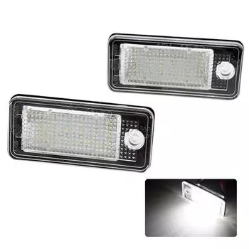 Автомобильный светодиодный светильник номерного знака для A3/S3 A4/S4 A6/S6 Q7 RS4 со встроенным контроллером Canbus