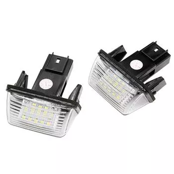 Автомобильный светодиодный светильник номерного знака для Peugeot 206 207 306 307 Partner для Citroen C3\C4\C5\BERLINGO\XSARA Встроенный контроллер Canbus