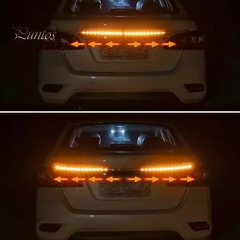 Автомобильный светодиодный задний фонарь, двухцветный предупреждающий сигнал падения, полоса дальнего света, многофункциональные светодиодные фонари для задней двери, сигналы поворота, вождение и задний ход 1M