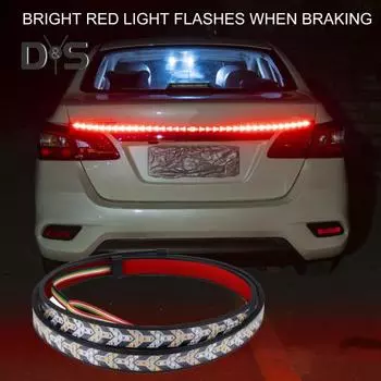 Автомобильный светодиодный задний фонарь, двухцветный предупреждающий сигнал падения, полоса дальнего света, многофункциональные светодиодные фонари для задней двери, сигналы поворота, вождение и задний ход 1M