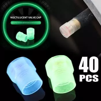 Автомобильный светящийся колпачок клапана, светящаяся нить, герметичная крышка сердечника клапана, американская универсальная насадка для накачивания, флуоресцентная сине-зеленая крышка