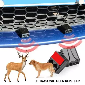 Автомобильный свисток, 2 шт., физические ультразвуковые сирены для животных, отпугиватели оленей для Dacia Duster Logan Sandero Stepway Lodgy McV 2 Dokker China чёрный