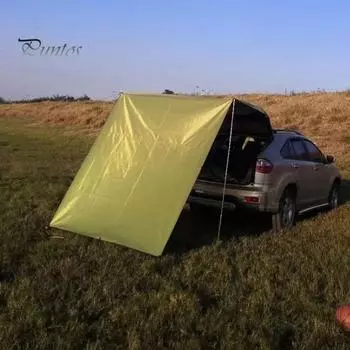 Автомобильный тент, водонепроницаемый тент из ткани Оксфорд, 5-8 человек, открытый кемпинговый брезент, внедорожник, навес для задней двери грузовика, крыша автомобиля, солнцезащитный козырек, хэтчбек, автомобильная палатка L армия зеленый