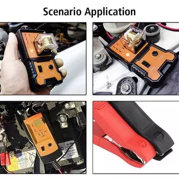 Автомобильный тестер аккумулятора, автомобильный тестер реле, тестер напряжения, универсальный светодиодный индикатор 12 В жёлтый