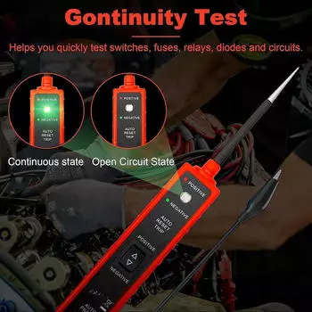 Автомобильный тестер цепей, питание 6-24 В, премиум-класса красный