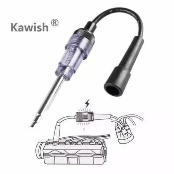 Автомобильный тестер свечей зажигания Ручка-тестер катушек зажигания Инструмент для автоматической проверки Детектор Автомобильный тестер системы зажигания Автомобильное зажигание чёрный