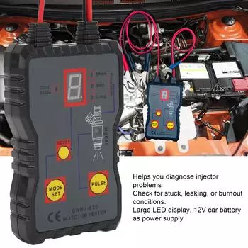 Автомобильный тестер топливных форсунок, 4 режима Pluse, инструмент диагностики системы давления топлива для автомобиля чёрный