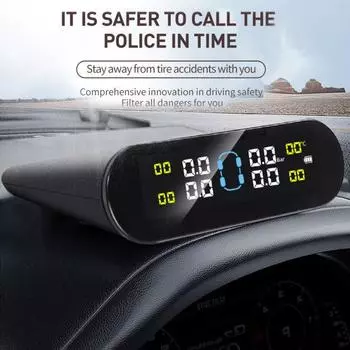 Автомобильный TPMS Многофункциональный универсальный дисплей мониторинга в реальном времени ЖК-дисплей Беспроводной датчик давления в шинах для