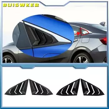 Автомобильный треугольник, задняя боковая отделка окна, вентиляционное отверстие, ABS, жалюзи воздушного потока, аксессуары для Honda Civic 10th Sedan 2016-2020 2025