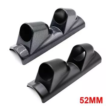 Автомобильный тюнинг 52 мм держатель датчика с двумя отверстиями гоночный левый каркас черный карбоновый чехол для датчика с 2 отверстиями 2 дюйма универсальный A
