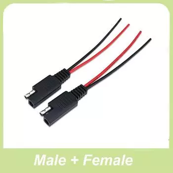 Автомобильный удлинительный кабель SAE Power 12 В 18AWG 2-контактный разъем DIY Line Male + Plug Copper Wire