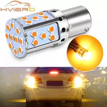 Автомобильный указатель поворота янтарно-белый 1156 T20 35SMD лампочка Canbus Free Leds Автолампа Светодиодная подсветка номерного знака 1156 BA15S белый