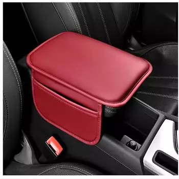 Автомобильный универсальный подлокотник, подушка для хранения вещей в подлокотнике автомобиля, износостойкий защитный чехол для центральной консоли из искусственной кожи на все сезоны чёрный