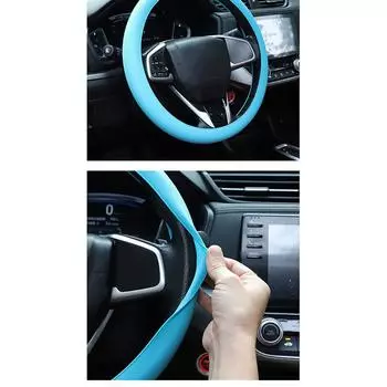 Автомобильный универсальный силиконовый чехол на руль эластичный чехол для перчаток текстура мягкая