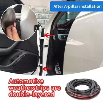 Автомобильный уплотнитель Двойной слой LB Дверь Резина Звукоизоляция B Утолщенный Двигатель Багажник Модифицированные Фитинги Аксессуары Para Auto